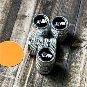 5for$10 Tire Valve Stem Caps Silver Inspired BMW M Series Tire & Car Accessories